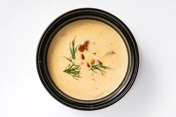 Potato Cream Soup Close — Stock Photo, Image