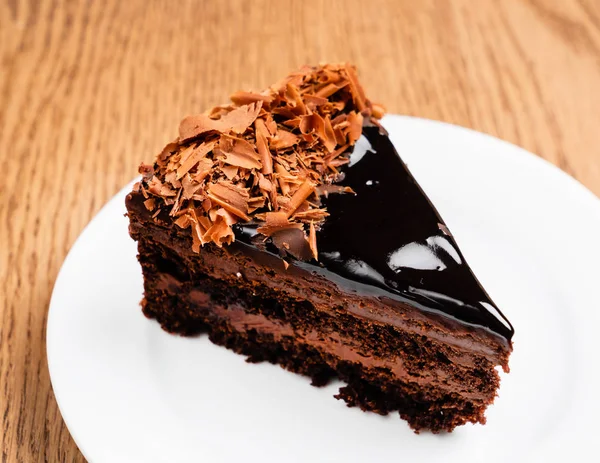 黑巧克力蛋糕 — 图库照片