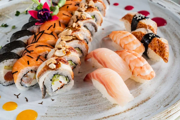 Gran Juego Sushi Cerca —  Fotos de Stock