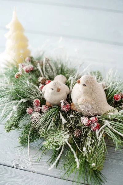 Jul Dekoration Med Blommor — Stockfoto