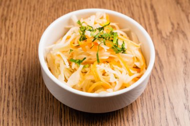 lahana salatası kase, yakın çekim