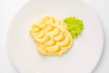 Beyaz tabak patates püresi