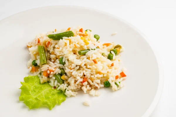 Ris Med Grönsaker Närbild — Stockfoto