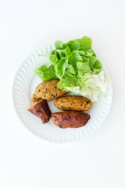 Kızarmış Balık Portekizce entrée pasta, yakın çekim