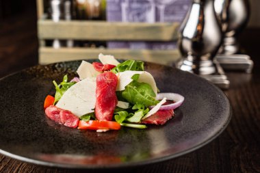 salata restoranda, yakın çekim