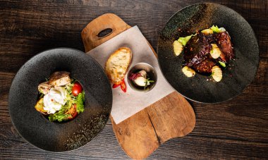 akşam yemeği restoranda, yakın çekim