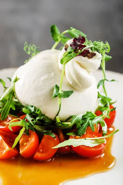 Mozzarella Pomodori Vicino — Foto Stock