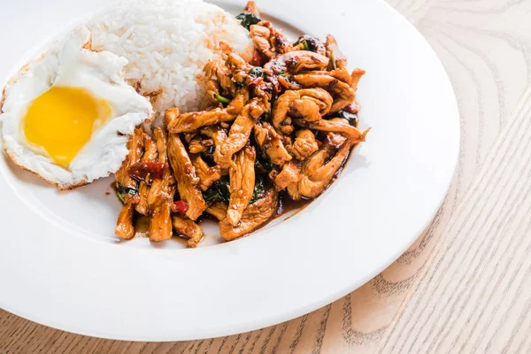 Huhn Mit Reis Aus Nächster Nähe — Stockfoto