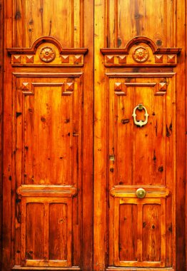 Portekiz kahverengi eski kapı