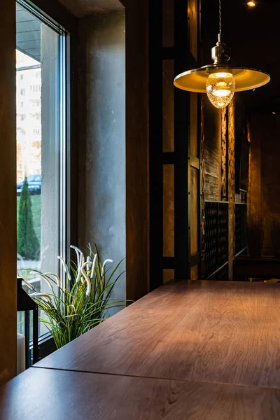 Krásná Moderní Restaurace Interiér — Stock fotografie
