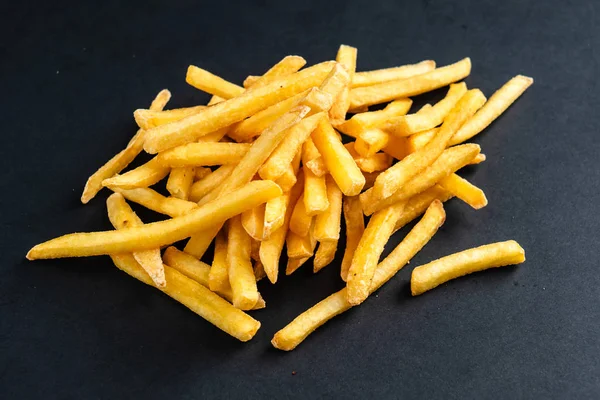 French Fries Black Background — Stock Photo, Image