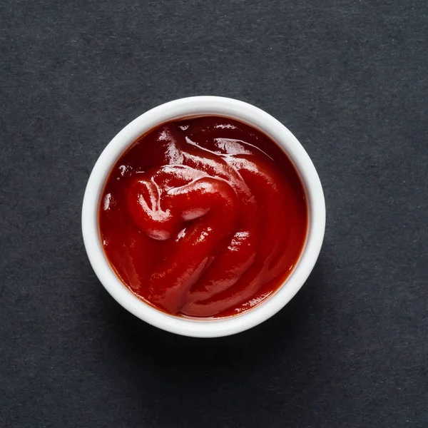 Sos Pomidorowy Misce Zbliżenie — Zdjęcie stockowe