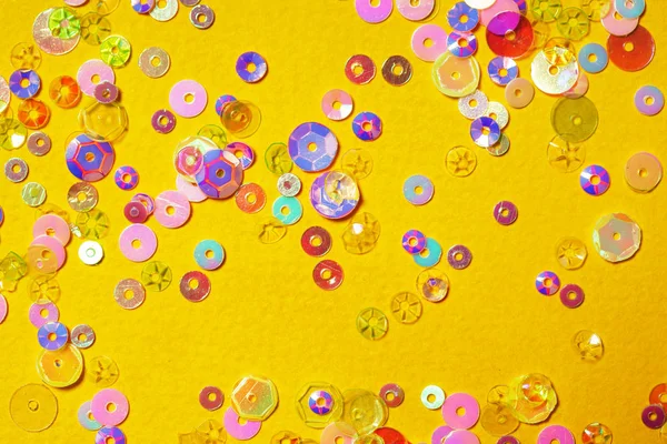 Small Multicolored Sequins Background — Stock Photo, Image