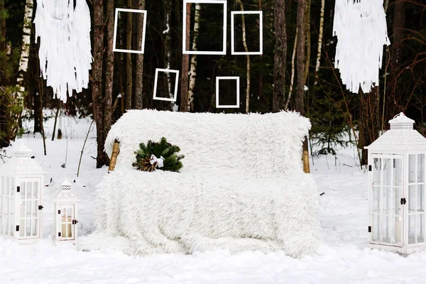 Belle Décoration Dans Forêt — Photo