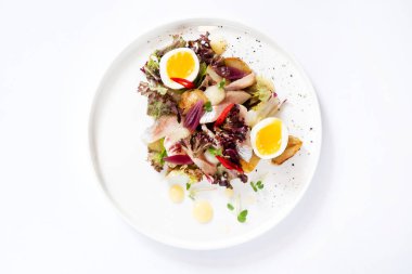 Ringa balığı salatası yakın çekim