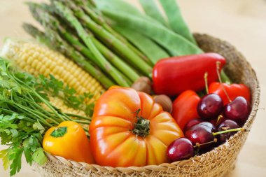 Sepette taze sebzeler