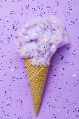 Pamuk şeker şeker sprinkles ile