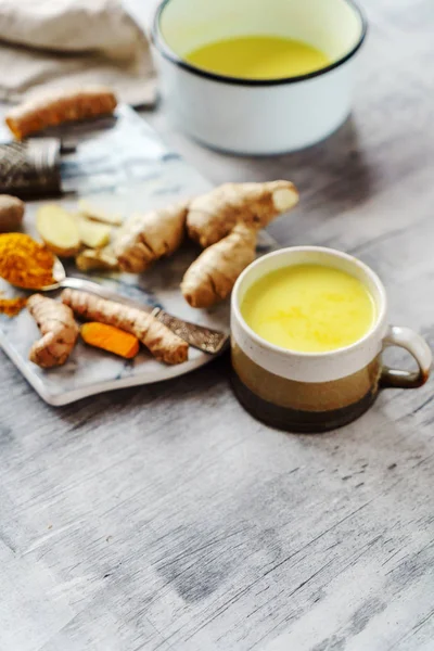 Turmeric Golden Tea Close — Stock Photo, Image