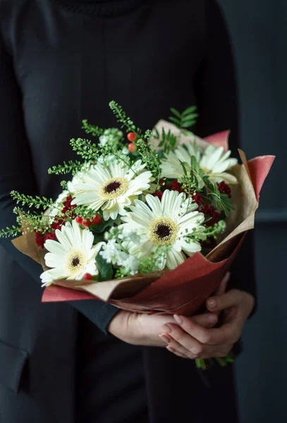 stock image nice bouquet in the hands of woman 