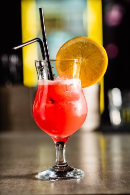 lezzetli kokteyl barda, yakın çekim