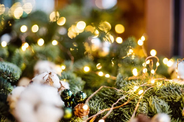 Decoración Navidad Con Luces — Foto de Stock