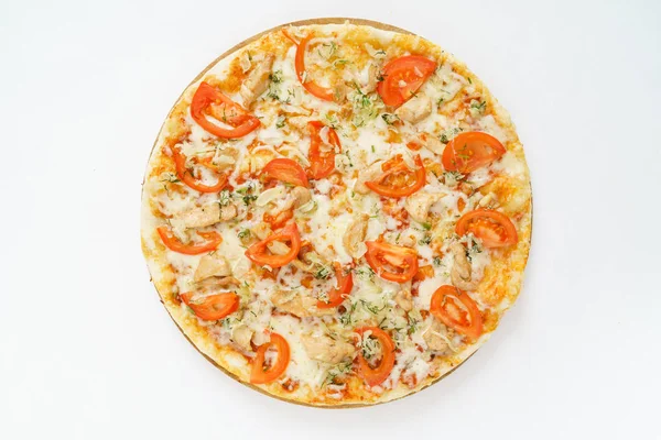 Pizza Vit Närbild — Stockfoto