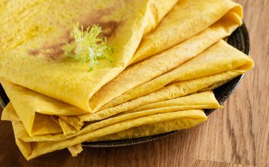 Pita ekmeği ile baharat, yakın çekim