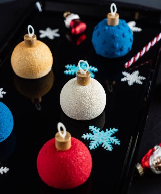 Yaratıcı Noel hamur işleri, yakın çekim