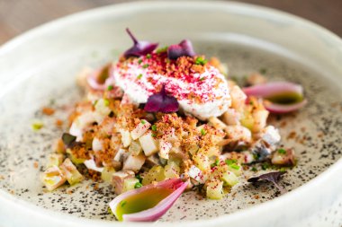 haşlanmış yumurta, sebze yakın çekim