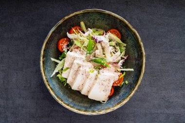 lezzetli Asya salata, yakın