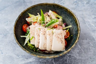 lezzetli Asya salata, yakın