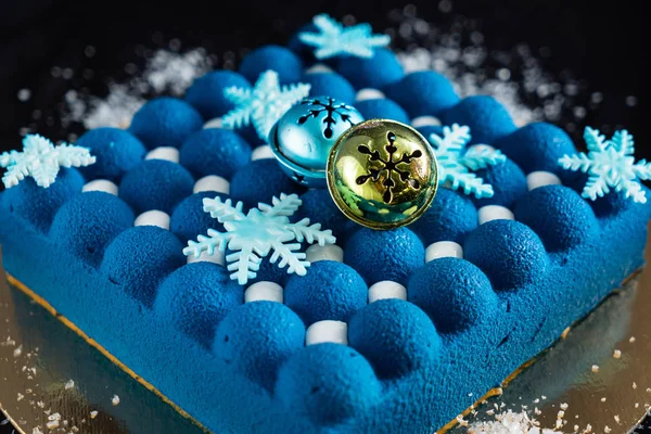 Creative Christmas Cake Close — Stock Photo, Image