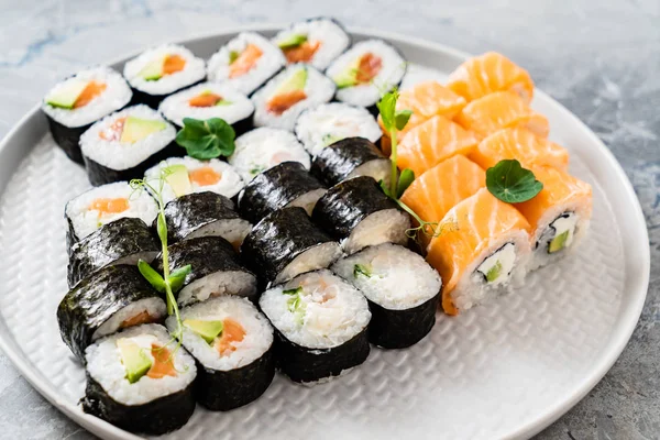 Sushi Płytkę Bliska — Zdjęcie stockowe