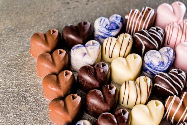 Bonbons Pour Saint Valentin Gros Plan — Photo