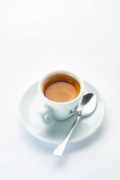 Tazza Espresso Caldo Italiano Primo Piano — Foto Stock