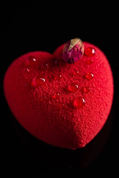 Tort Formă Inimă Pentru Sărbătoarea Ziua Îndrăgostiților — Fotografie, imagine de stoc