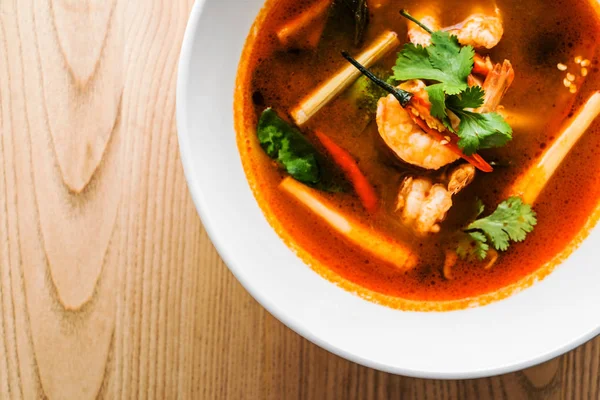 Bowl Thai Seafood Noodle Soup — Stock Photo, Image