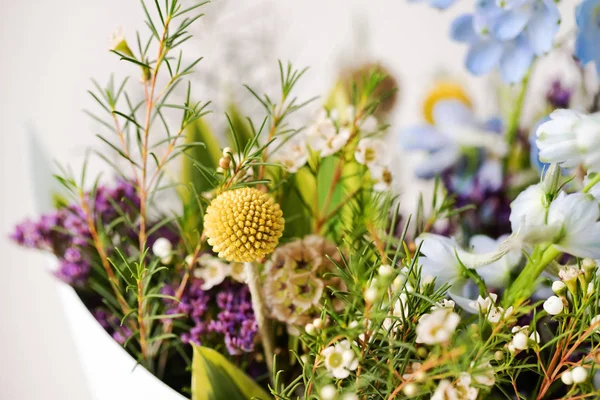 nice spring flowers bouquet  on the white background