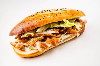 Beyaz arka plan üzerinde Burger