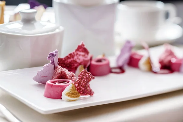 Berry Kreativa Dessert Närbild — Stockfoto