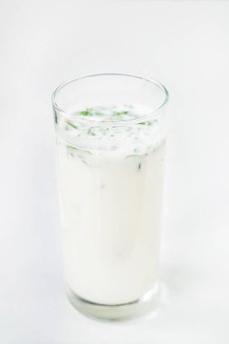 A glass of Ayran (Airan). Yogurt drinks are popular beyond the Middle East region clipart