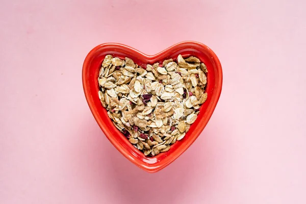 Muesli Funcional Con Copos Trigo Tostados — Foto de Stock