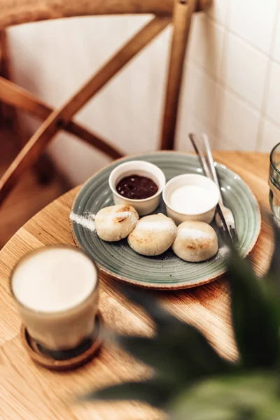 Frukost Caféet Närbild — Stockfoto