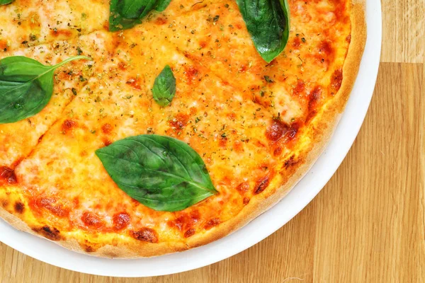 Fresh Italian Pizza Close — Stock Photo, Image