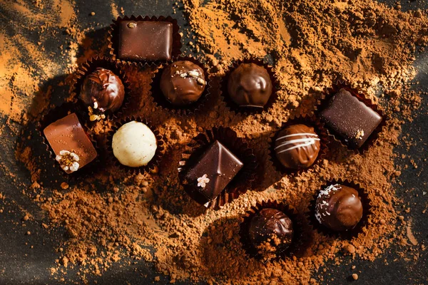 Choklad Godis Närbild — Stockfoto