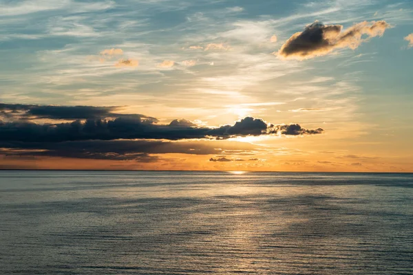 Belo Pôr Sol Mar — Fotografia de Stock