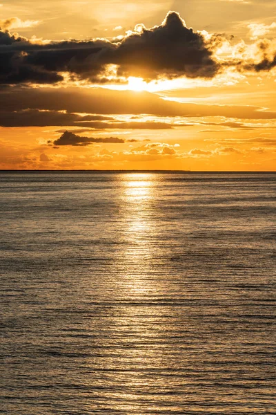 Vacker Solnedgång Havet — Stockfoto