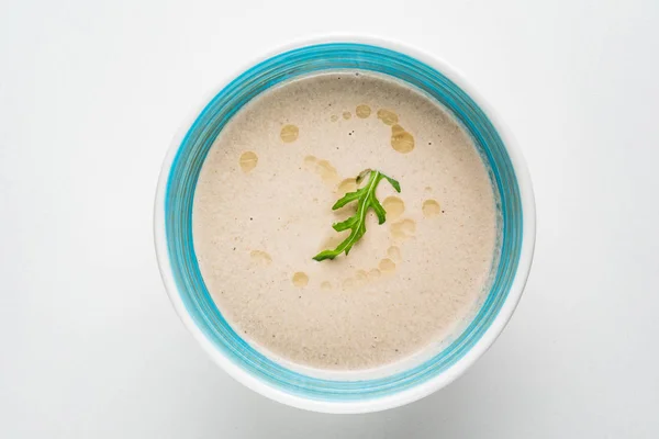 Sopa Crema Musrhoom Sobre Fondo Blanco — Foto de Stock