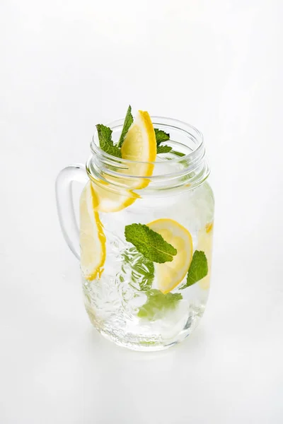 Summer Lemonade White Background — Stock Photo, Image