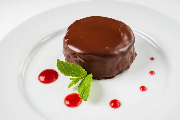 당밀이 초콜릿 케이크 — 스톡 사진